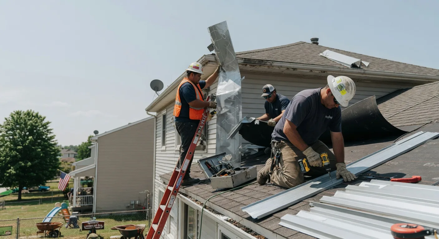 Storm Damage Metal Roof Repair in Cynthiana, IN